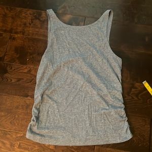 Nike Dri-fit ribbed tank top with ruched sides small heathered blue PRICE DROP!